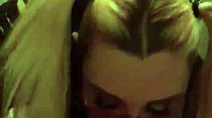 Bookworm milf teacher breezy breeze gives amateur blowjob in pigtails