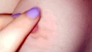 Detailed view of solo pussy spreading with ass and tits exposed