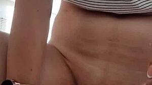 shaving my shaved pussy, feeling so horny and ready for action