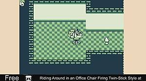 In the office, twins ride around in chairs, firing twin-stick style in a comedic erotic game