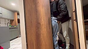 Her mom doesn't know she's having sex in her own room, with big ass and natural tits.