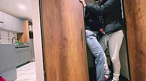 Her mom doesn't know she's having sex in her own room, with big ass and natural tits.