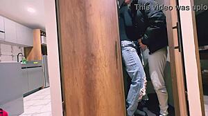 Her mom doesn't know she's having sex in her own room, with big ass and natural tits.