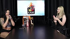 LOOK at VIVIAN LOLA flashing her ASS in SHEER RED, BLONDE TEEN KISSES and GETS TITS SUCKED!