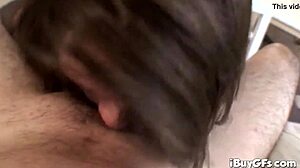 Stockinged Slut Denice K's Teasing Masturbation vs. Blowjob Action