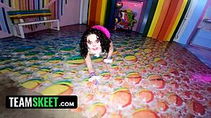 Hey, check out this clown roleplay with face fucking and spanking