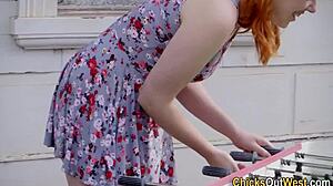 Real lesbians feel deep emotions exploring hairy pussies with oral outdoors