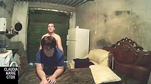 Fat Amateur Gets Huge Cumshot After Intense Assfucking