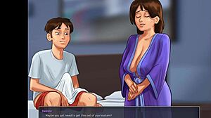 caught her in the act and joined in for the climax - summertimesaga 2