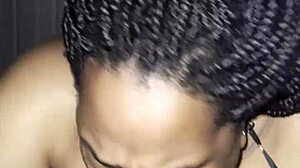 ebony bbw babe sucks fat cock intensely