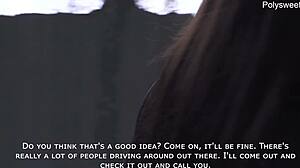 russian milf gives blowjob at abandoned construction site