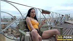 Juicy Leyla says, I'm the naughty teen having sex with my stepbrother in doggystyle, bent over with my small tits bouncing.