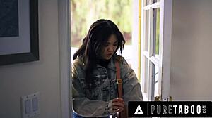 strict milf dee williams disciplines lulu chu with spanking and licking!