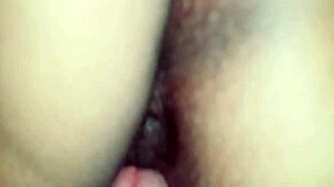 Rubbing my neighbor's dick with my pussy for cash in homemade clip