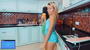 I got her to clean the kitchen.