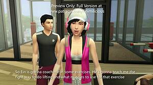 Horny girlfriend engages in sexercise at the gym with her friend