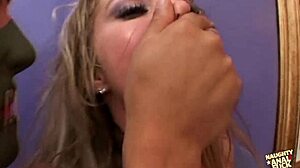 kinky anal blonde swallows cumshots with heels