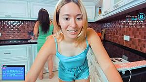 I got her to clean the kitchen.