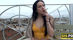 Juicy Leyla says, I'm the naughty teen having sex with my stepbrother in doggystyle, bent over with my small tits bouncing.