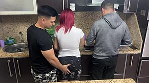 I feel my husband's friend grabbing my ass while cooking next to him unaware he treats me like a whore
