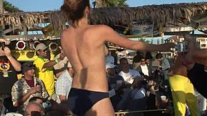 coeds strip naked in public daytime contest