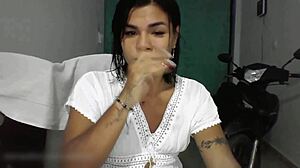 Latina transsexual angelique tests new live stream page