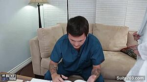 Horny tattooed gays suck and fuck big cocks hard