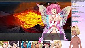 Vtuber Lewdneko Plays Huniepop 2 Double Date Part 8 with Lingerie and Group Boobs