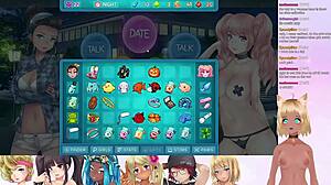 Vtuber Lewdneko Plays Huniepop 2 Double Date Part 8 with Lingerie and Group Boobs