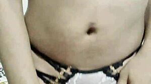 Rich transvestite engages in intense masturbation session