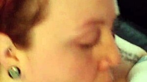 fat b eagerly sucks his big cock, cums on her face