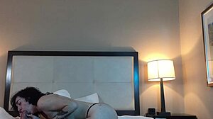 Hot petite 18+ woman with big ass and tattoo deepthroats cock.