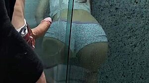 risky masturbation in front of the maid