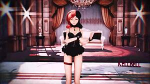 neo rwby mmd in lingerie with small tits