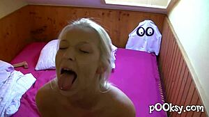 french amateur feels naughty spreading legs in red stockings for passionate sex