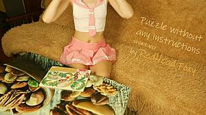 i's redhead foxy without panties in puzzle