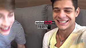 behind the scenes, diogo fucks guilherme lotz bareback