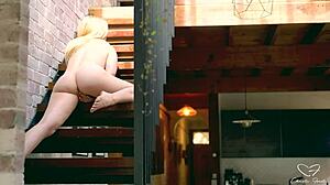 Amazing Squirt! Charlie Drips Juices Down Stairs!