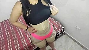 Hot Colombian young prostitute sucking to become adult star