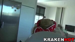 Obedient wife gets spanked hard in the kitchen homemade