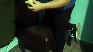 he ends up sucking the carpenter's cock in gay encounter