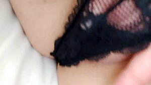 Damn! Golden Tigre teases with belt, dripping wet for strapon dildo play!