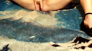 sexy wife masturbates in skirt and heels