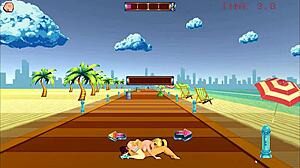 Roller Babe Hentai Game Features Public Creampie And 69 At Beach