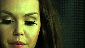 Buxom domina humiliates dude in cfnm fetish scene with neighbors watching