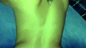 My girlfriend and I try a new position in bed.