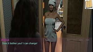 A wife and stepmother in steamy cartoon game action