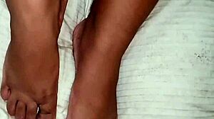 Brunette Bbw Sucking Cock In Footjob