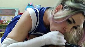 Sailor Moon Cosplay Couple in Steamy Foreplay Action