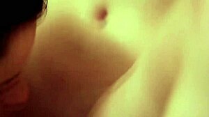 Cutie brunettes making out and licking shaved pussies